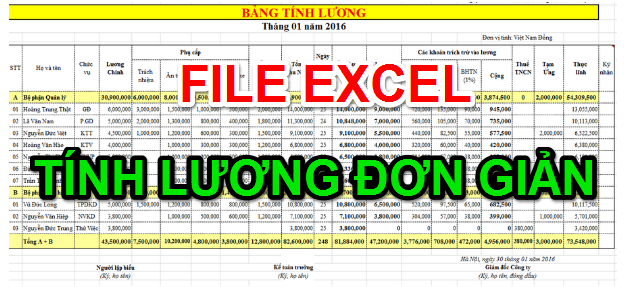 Phần mềm tính lương nhân viên theo giờ bằng Excel 8 Phần mềm tính lương nhân viên theo giờ bằng Excel